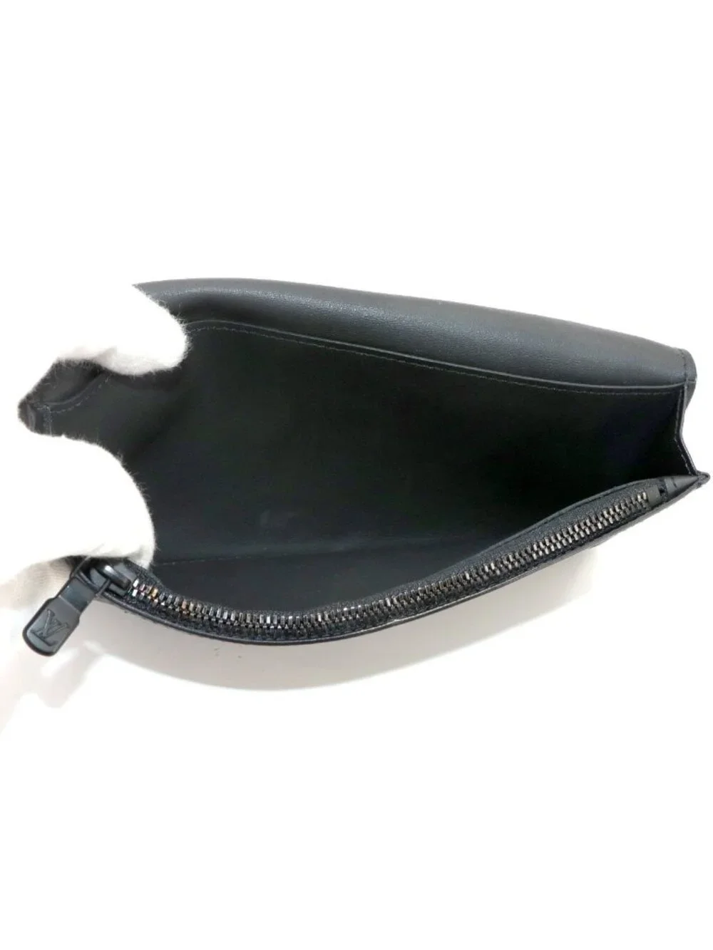 Louis Vuitton Monogram Shadow Portefeuille Brazza Bifold Wallet Leather Black